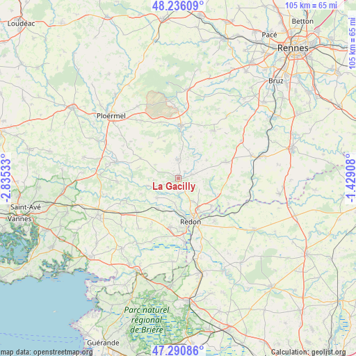 La Gacilly on map