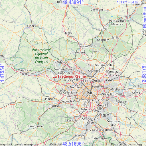 La Frette-sur-Seine on map