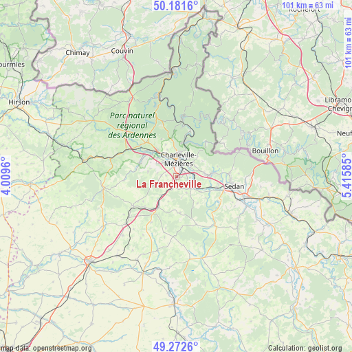 La Francheville on map