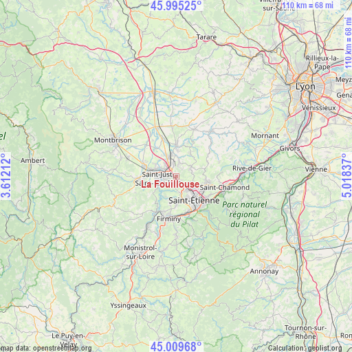 La Fouillouse on map