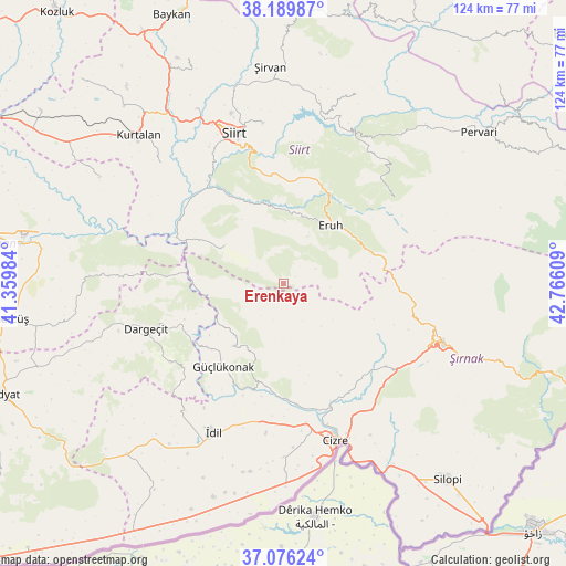 Erenkaya on map