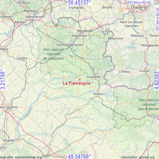 La Flamengrie on map