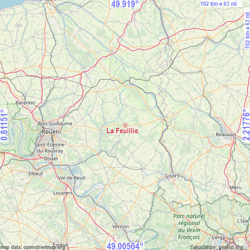 La Feuillie on map