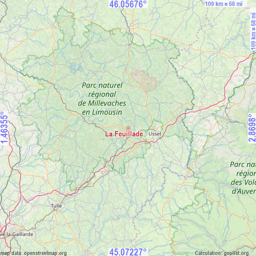 La Feuillade on map