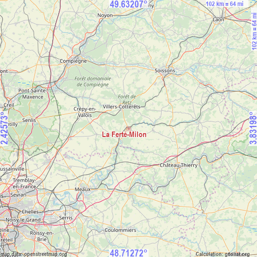 La Ferté-Milon on map