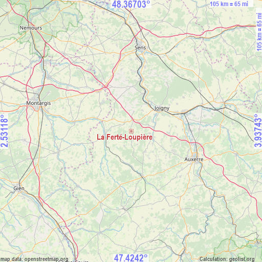 La Ferté-Loupière on map