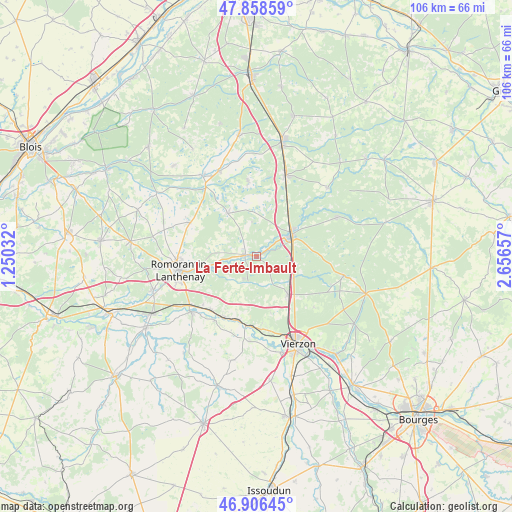 La Ferté-Imbault on map