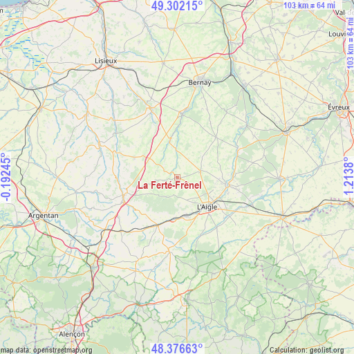 La Ferté-Frênel on map