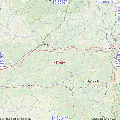 La Douze on map