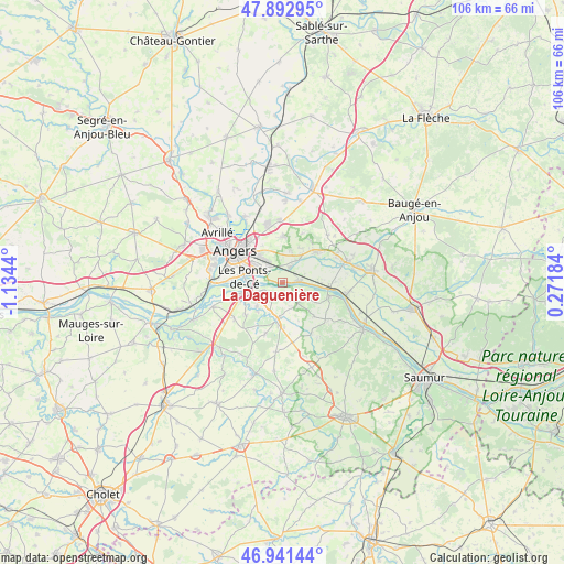 La Daguenière on map