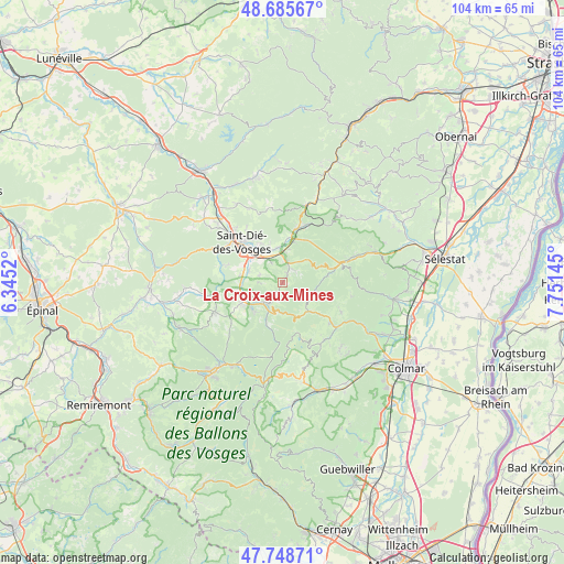 La Croix-aux-Mines on map