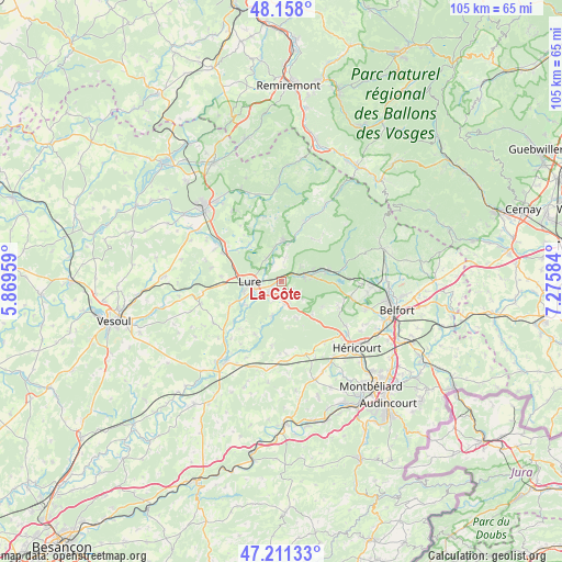 La Côte on map
