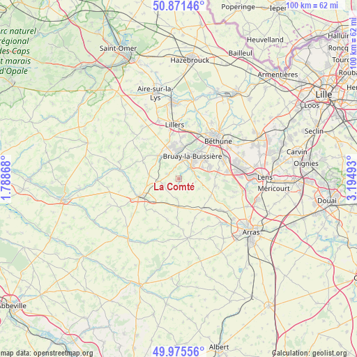 La Comté on map