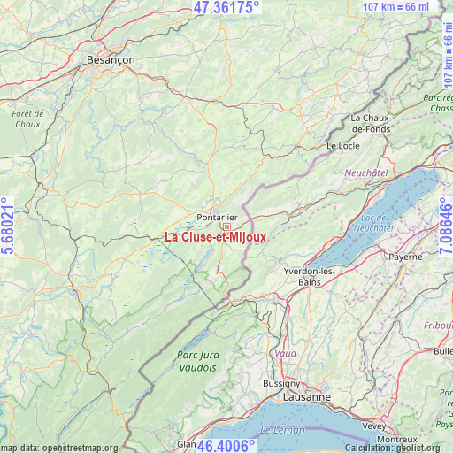 La Cluse-et-Mijoux on map