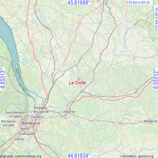 La Clotte on map