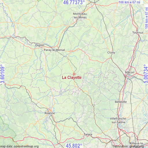 La Clayette on map