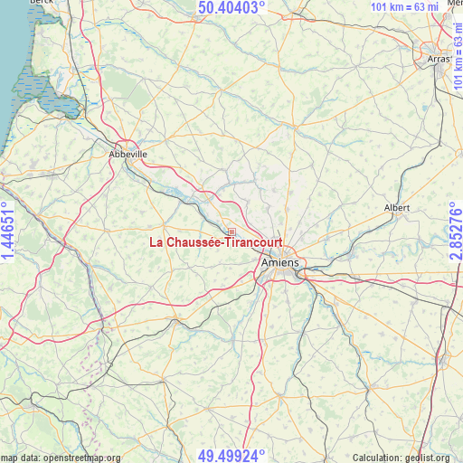 La Chaussée-Tirancourt on map