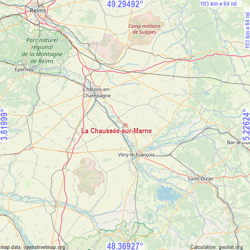 La Chaussée-sur-Marne on map