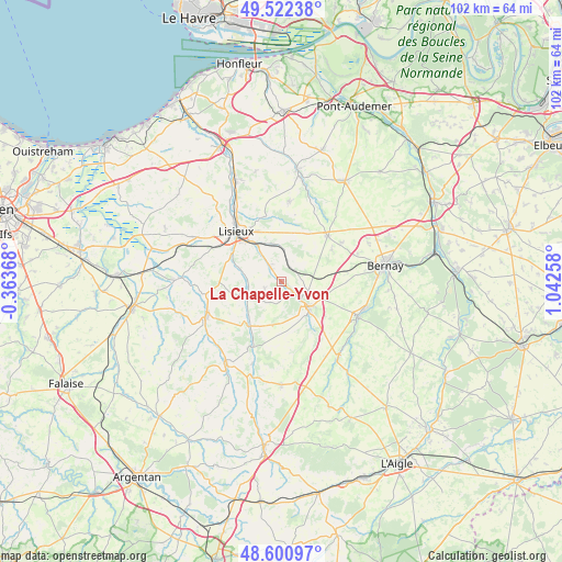 La Chapelle-Yvon on map