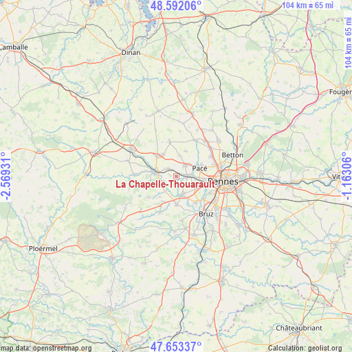 La Chapelle-Thouarault on map