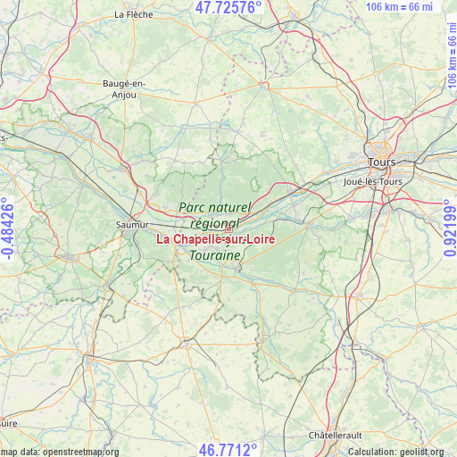 La Chapelle-sur-Loire on map