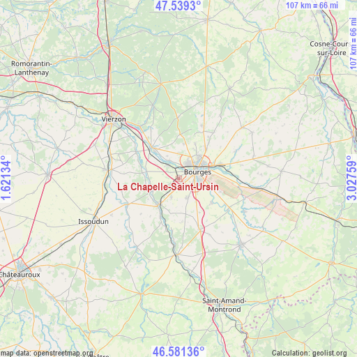 La Chapelle-Saint-Ursin on map