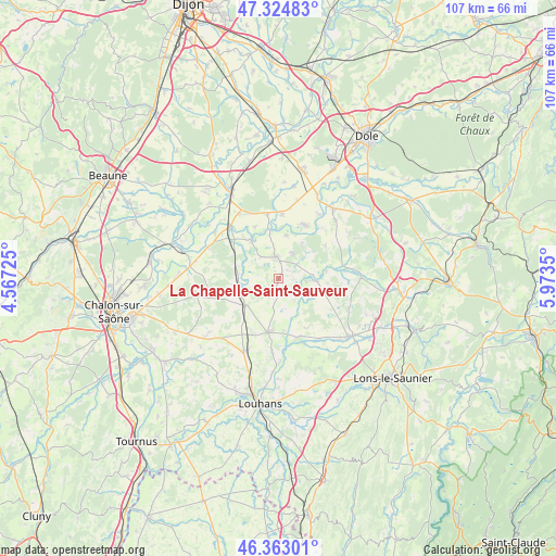 La Chapelle-Saint-Sauveur on map