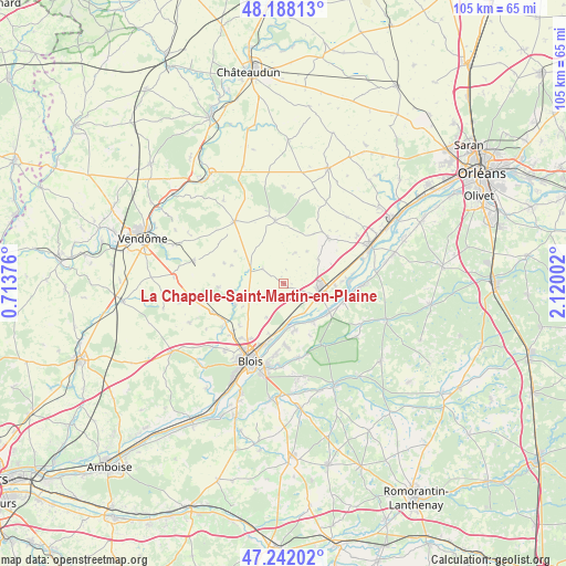 La Chapelle-Saint-Martin-en-Plaine on map