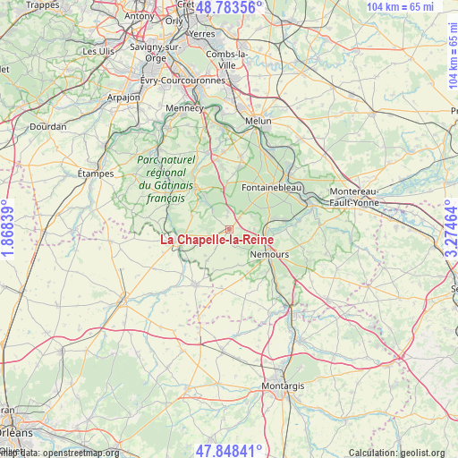 La Chapelle-la-Reine on map