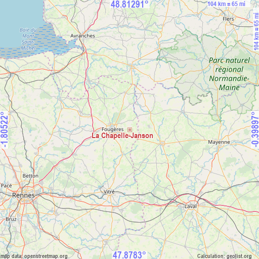 La Chapelle-Janson on map