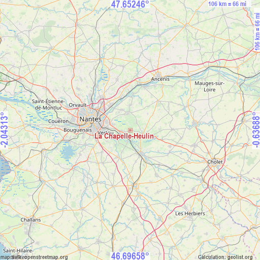La Chapelle-Heulin on map