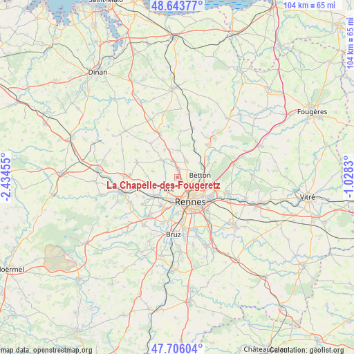 La Chapelle-des-Fougeretz on map