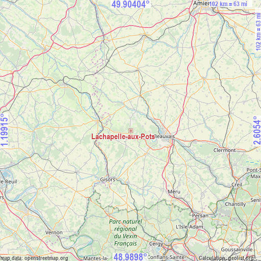 Lachapelle-aux-Pots on map