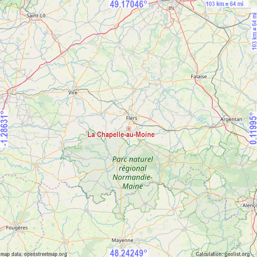 La Chapelle-au-Moine on map