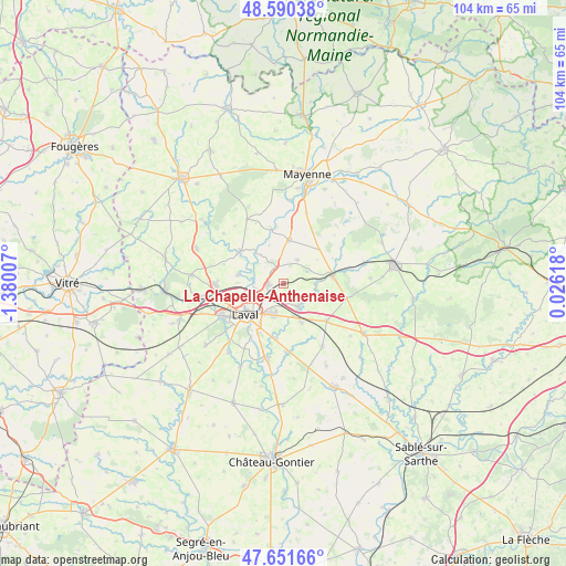 La Chapelle-Anthenaise on map