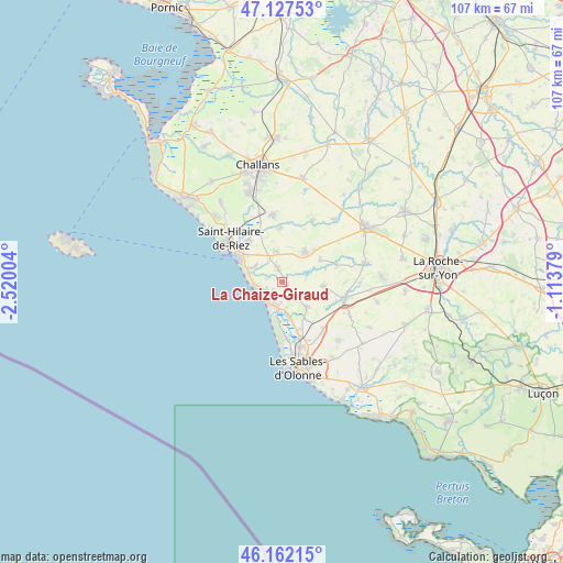 La Chaize-Giraud on map