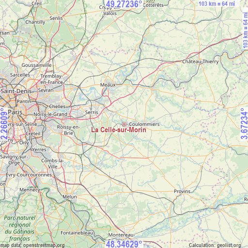 La Celle-sur-Morin on map