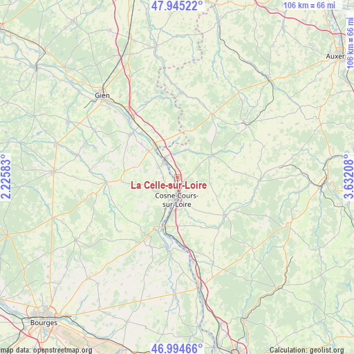 La Celle-sur-Loire on map