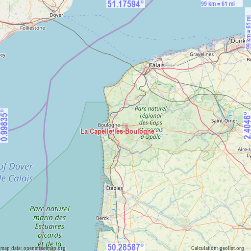 La Capelle-lès-Boulogne on map