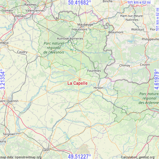 La Capelle on map