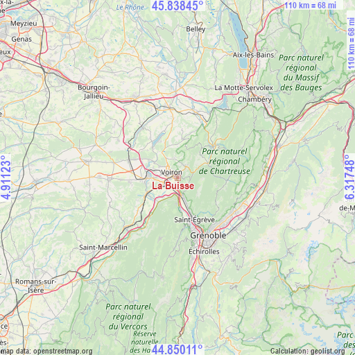 La Buisse on map