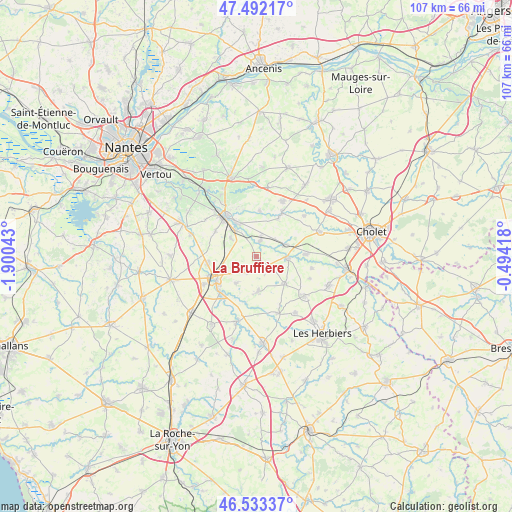 La Bruffière on map