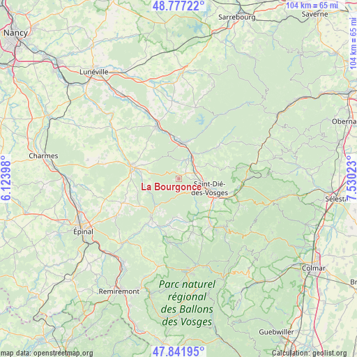 La Bourgonce on map