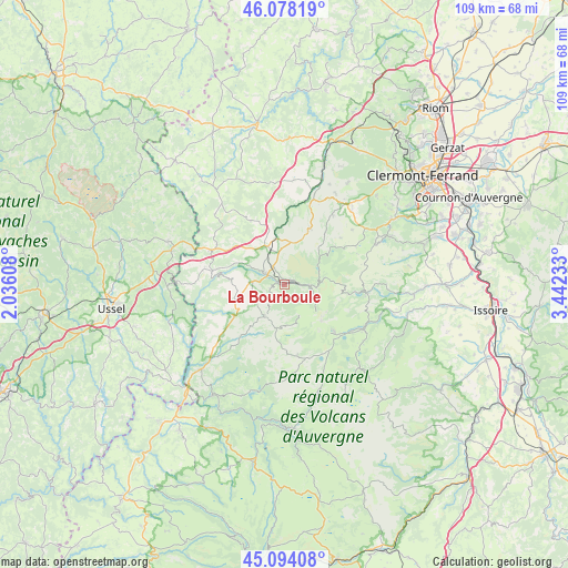 La Bourboule on map