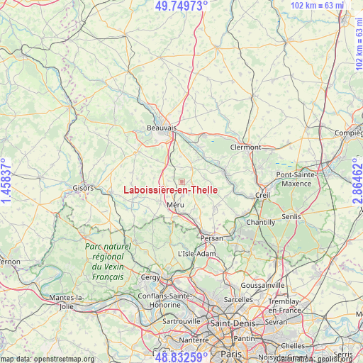 Laboissière-en-Thelle on map