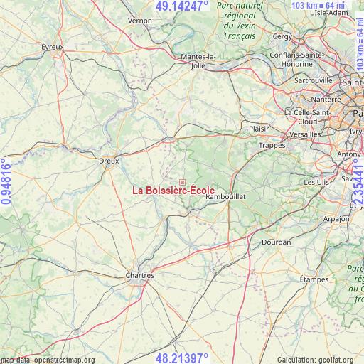La Boissière-École on map