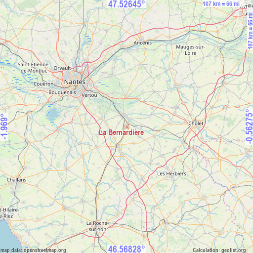 La Bernardière on map