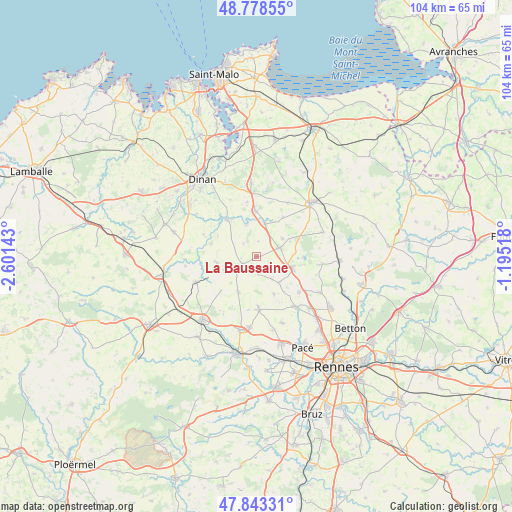 La Baussaine on map