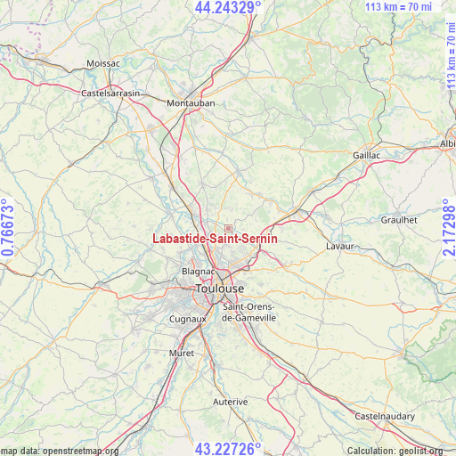 Labastide-Saint-Sernin on map