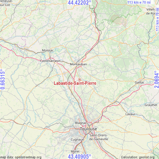 Labastide-Saint-Pierre on map